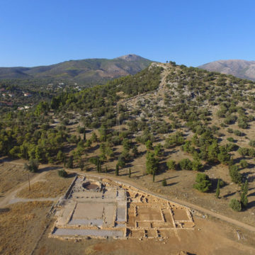 Eretria, the ancient Gymnasium (drone view 2017)