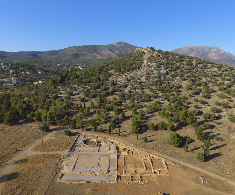 Eretria, the ancient Gymnasium (drone view 2017)