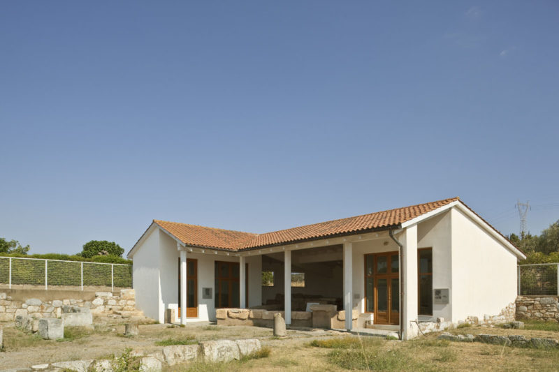 Der Pavillon des Mosaikenhauses in Eretria