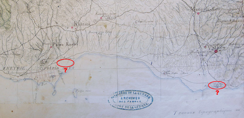 Χάρτης της εκστρατείας στον Μωριά (1852)