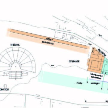 Plan du Gymnases et des pistes de course attenantes