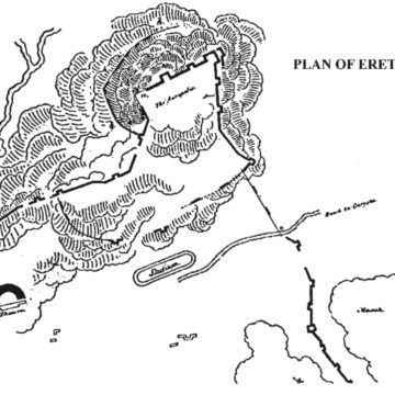 Extrait du plan d'Erétrie desiné par Cockerell (1814)